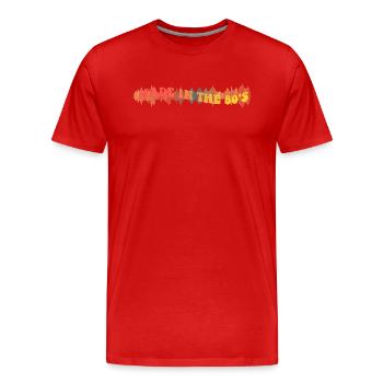 80er Die Musik der 80er Jahre - Männer Premium Bio T-Shirt - Rot - Vorne - Damien (186cm)