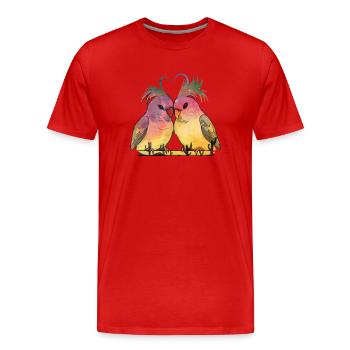 Observation des oiseaux Ornithologue Ornithologue Amoureux des oiseaux - T-shirt bio Premium Homme - rouge - Devant - Damien (186cm)