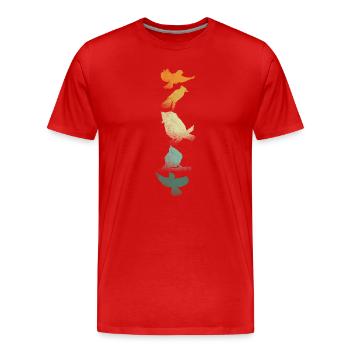 Observation des oiseaux Ornithologue Ornithologue Amoureux des oiseaux - T-shirt bio Premium Homme - rouge - Devant - Damien (186cm)