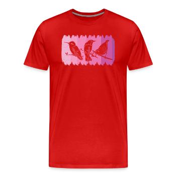 Observation des oiseaux Ornithologue Ornithologue Amoureux des oiseaux - T-shirt bio Premium Homme - rouge - Devant - Damien (186cm)