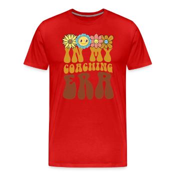 Coach Era Coaching Tees Personnel de l’équipe sportive - T-shirt bio Premium Homme - rouge - Devant - Damien (186cm)