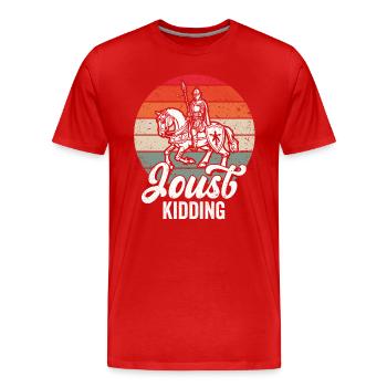 Jousting Knight Medieval Renaissance Knights Armor - Men's Premium Organic T-Shirt - red - Front - Damien (186cm)