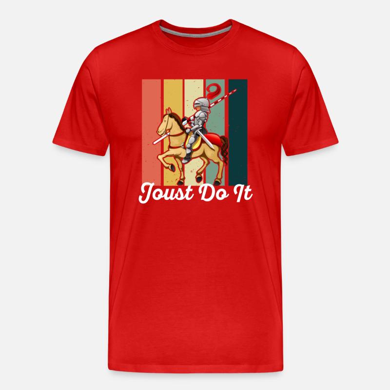 Ritter Mittelalterliche Renaissance-Ritterrüstung - Männer Premium Bio T-Shirt - Rot