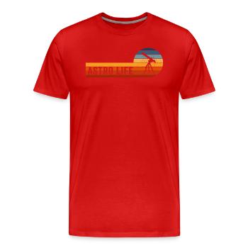 Weltraumfotografie Sternenbeobachtung Teleskop Astronomie - Männer Premium Bio T-Shirt - Rot - Vorne - Damien (186cm)