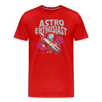 Space Photography Stargazing Telescope Astronomy - Men's Premium Organic T-Shirt - red - Front - Damien (186cm)