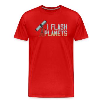 Space Photography Stargazing Telescope Astronomy - Men's Premium Organic T-Shirt - red - Front - Damien (186cm)