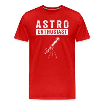Space Photography Stargazing Telescope Astronomy - Men's Premium Organic T-Shirt - red - Front - Damien (186cm)