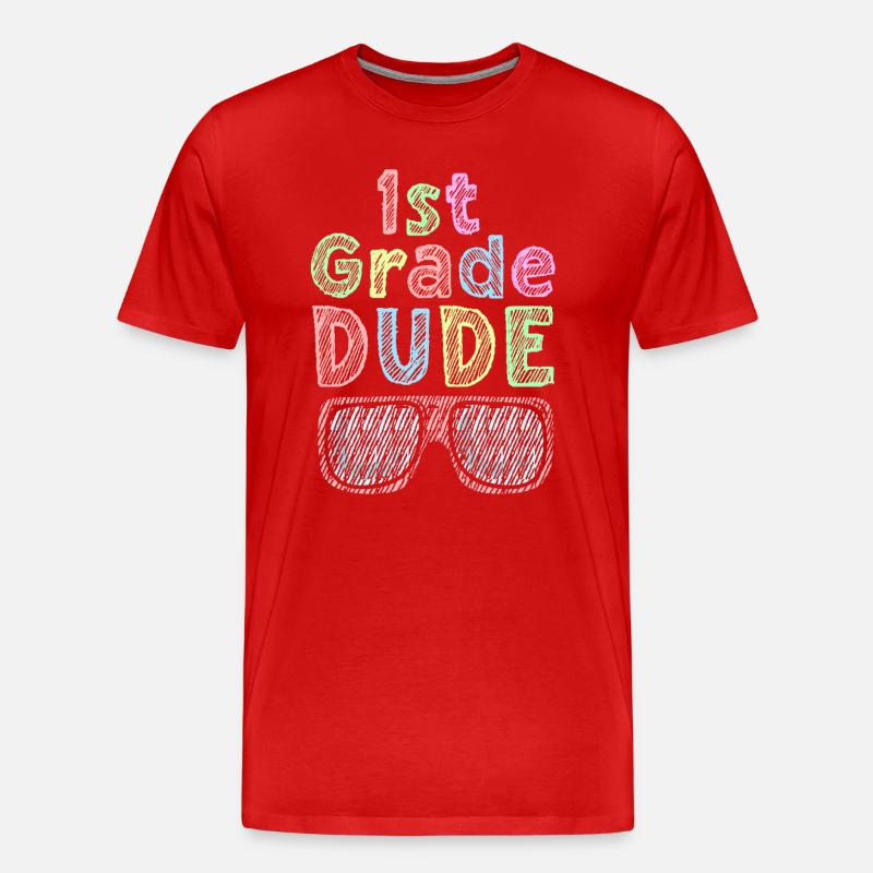 Kindergärtnerin Lustige Studentin 1. Abschluss - Männer Premium Bio T-Shirt - Rot