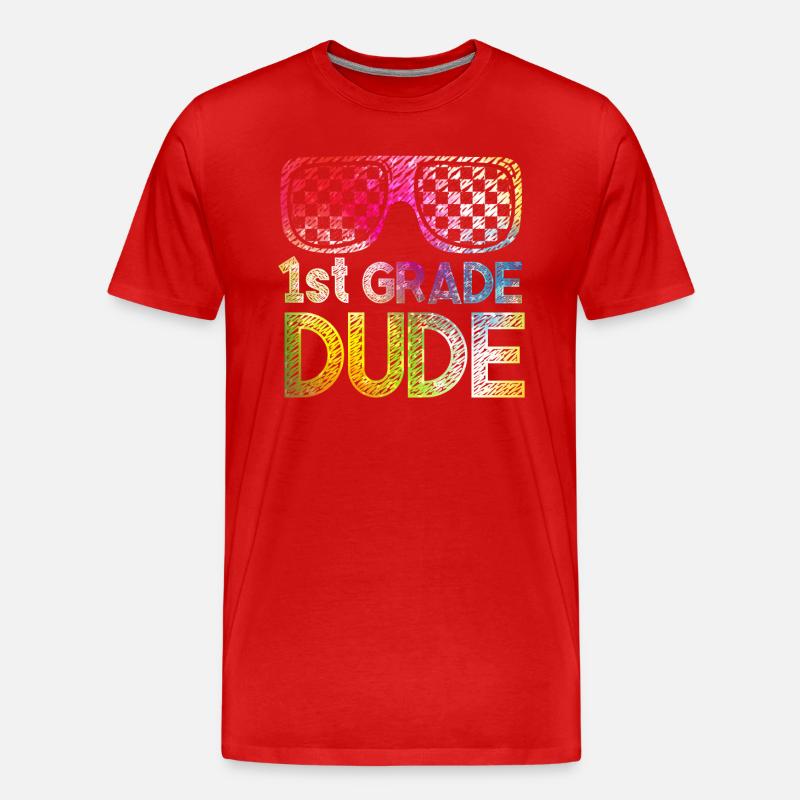 Kindergärtnerin Lustige Studentin 1. Abschluss - Männer Premium Bio T-Shirt - Rot