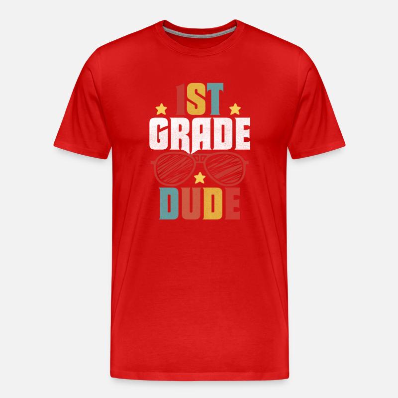 Kindergärtnerin Lustige Studentin 1. Abschluss - Männer Premium Bio T-Shirt - Rot