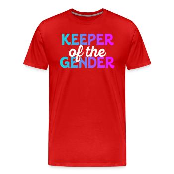 Gardien du genre - T-shirt bio Premium Homme - rouge - Devant - Damien (186cm)