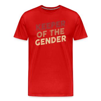Gardien du genre - T-shirt bio Premium Homme - rouge - Devant - Damien (186cm)