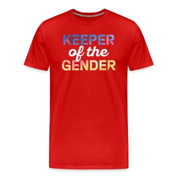 Keeper Of The Gender - Men's Premium Organic T-Shirt - red - Front - Damien (186cm)