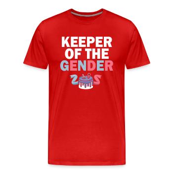 Keeper Of The Gender - Men's Premium Organic T-Shirt - red - Front - Damien (186cm)