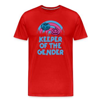 Keeper Of The Gender - Men's Premium Organic T-Shirt - red - Front - Damien (186cm)