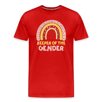 Gardien du genre - T-shirt bio Premium Homme - rouge - Devant - Damien (186cm)