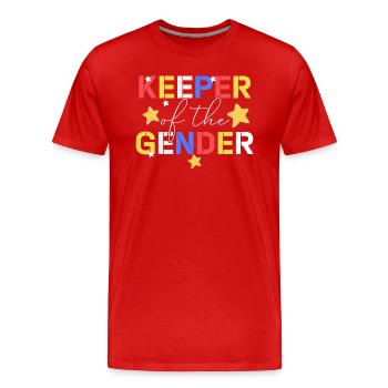 Keeper Of The Gender - Men's Premium Organic T-Shirt - red - Front - Damien (186cm)