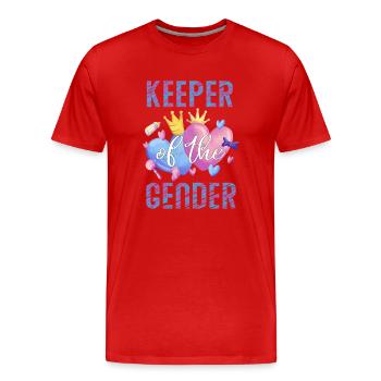 Keeper Of The Gender - Men's Premium Organic T-Shirt - red - Front - Damien (186cm)
