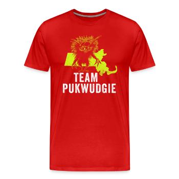 Pukwudgie Cryptid Folklore Myths - Men's Premium Organic T-Shirt - red - Front - Damien (186cm)