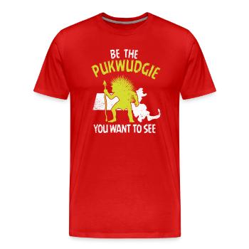 Pukwudgie Kryptide Folklore Mythen - Männer Premium Bio T-Shirt - Rot - Vorne - Damien (186cm)