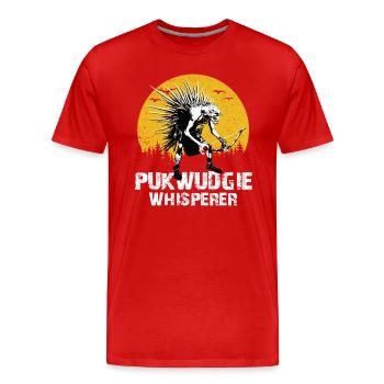 Pukwudgie Cryptid Folklore Myths - Men's Premium Organic T-Shirt - red - Front - Damien (186cm)