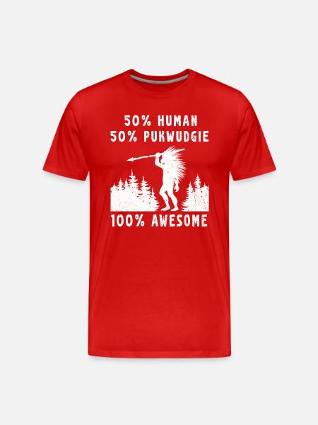 Pukwudgie Cryptid Folklore Myths - Men's Premium Organic T-Shirt - red