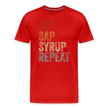 Maple Tree Essence Männer Frauen Lustig - Männer Premium Bio T-Shirt - Rot - Vorne - Damien (186cm)