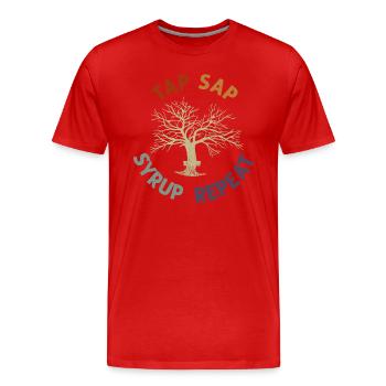 Maple Tree Essence Männer Frauen Lustig - Männer Premium Bio T-Shirt - Rot - Vorne - Damien (186cm)