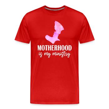 Mutterschaft ist mein Dienst - Männer Premium Bio T-Shirt - Rot - Vorne - Damien (186cm)
