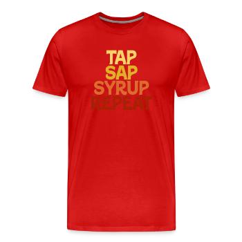 Maple Tree Essence Männer Frauen Lustig - Männer Premium Bio T-Shirt - Rot - Vorne - Damien (186cm)