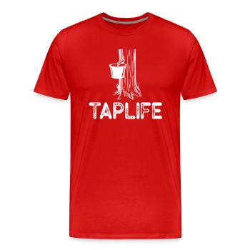Maple Tapper Syrup Men Women Autumn - Men's Premium Organic T-Shirt - red - Front - Damien (186cm)