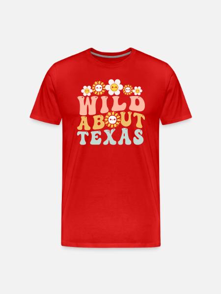 Wildflower Fields Wildflowers Bluebonnet - Men's Premium Organic T-Shirt - red