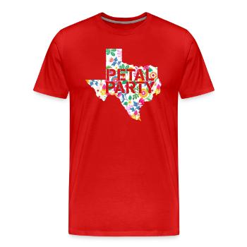 Wildflower Fields Wildflowers Bluebonnet - Men's Premium Organic T-Shirt - red - Front - Damien (186cm)