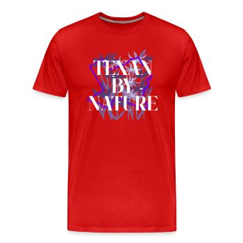 Wildflower Fields Wildflowers Bluebonnet - Men's Premium Organic T-Shirt - red - Front - Damien (186cm)