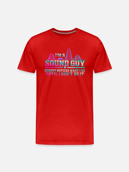 Sound Guy Not A Magician - Men's Premium Organic T-Shirt - red