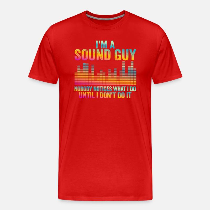 Sound Guy ist kein Zauberer - Männer Premium Bio T-Shirt - Rot