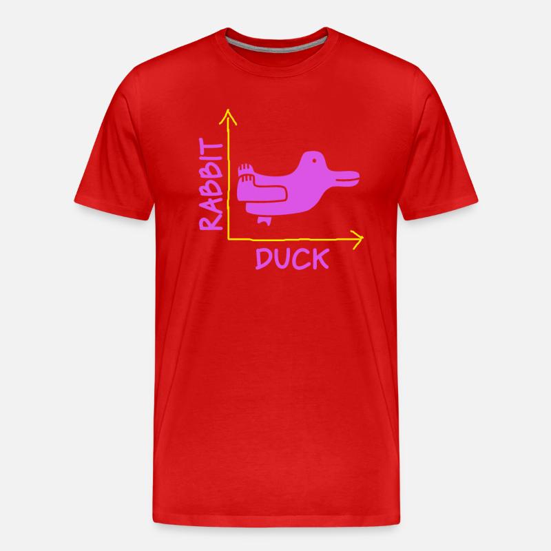 Wittgensteins Hasen-Enten-Illusion - Männer Premium Bio T-Shirt - Rot