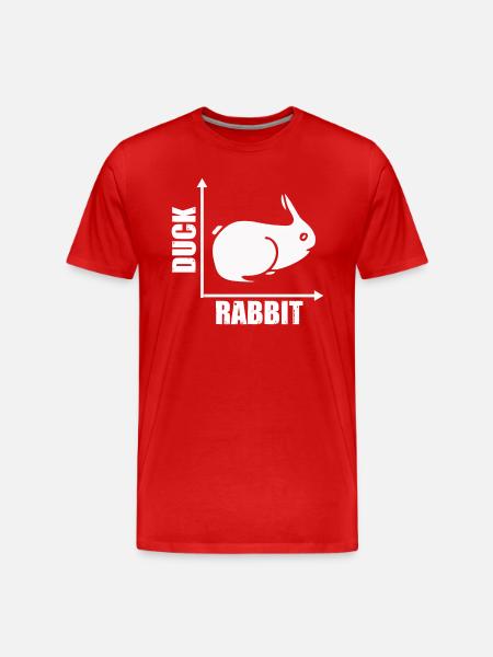 Wittgensteins Rabbit Duck Illusion - Men's Premium Organic T-Shirt - red