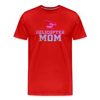 Hélicoptère Parents Drôle Hélicoptère Maman - T-shirt bio Premium Homme - rouge - Devant - Damien (186cm)