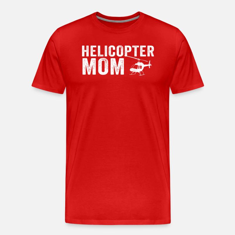 Helikopter Eltern Lustige Helikoptermutter - Männer Premium Bio T-Shirt - Rot