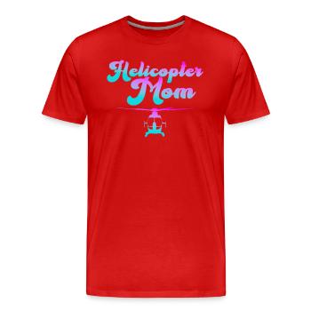 Hélicoptère Parents Drôle Hélicoptère Maman - T-shirt bio Premium Homme - rouge - Devant - Damien (186cm)