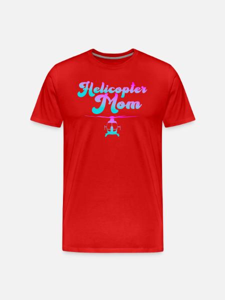 Helikopter Eltern Lustige Helikoptermutter - Männer Premium Bio T-Shirt - Rot