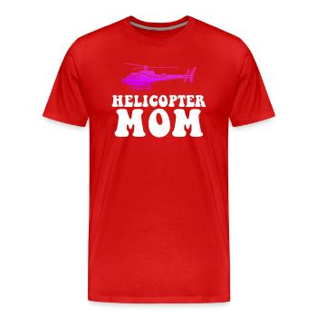Hélicoptère Parents Drôle Hélicoptère Maman - T-shirt bio Premium Homme - rouge - Devant - Damien (186cm)