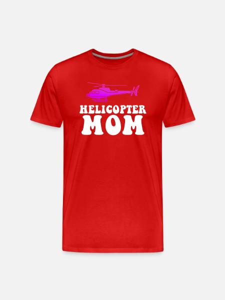 Helikopter Eltern Lustige Helikoptermutter - Männer Premium Bio T-Shirt - Rot