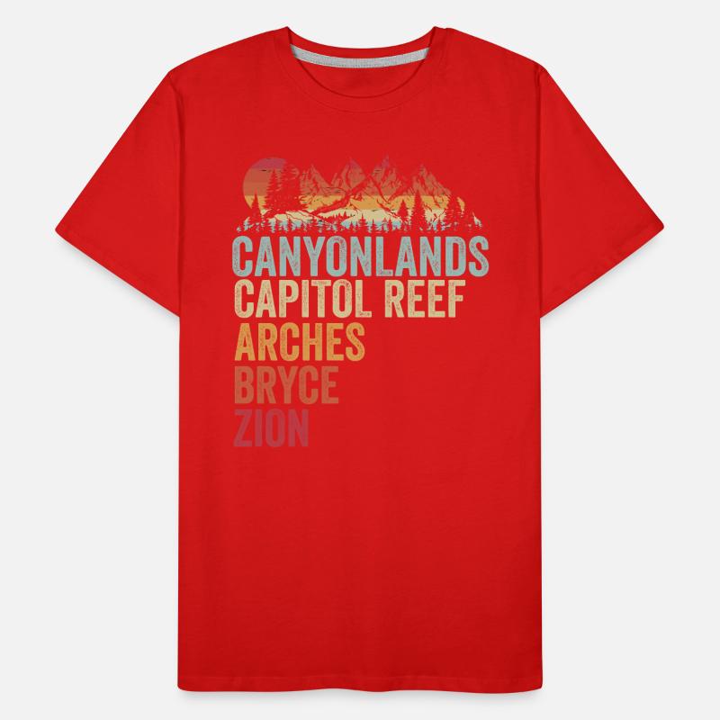 Explore Utah National Parks Mountains Men's Premium Organic T-Shirt