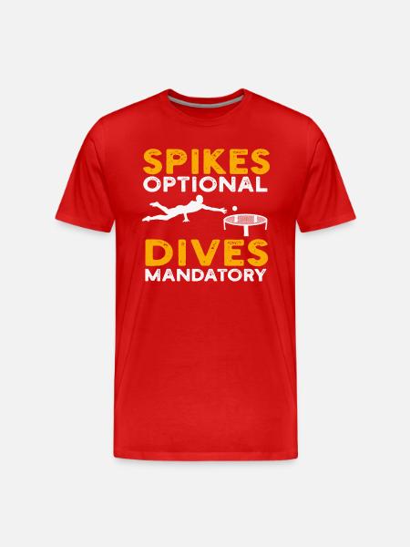 Spike Ball Roundnet Beach Game - Men's Premium Organic T-Shirt - red