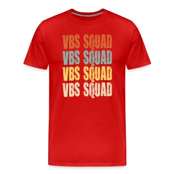 Vbs-Crew liebt Sommerbibelschule - Männer Premium Bio T-Shirt - Rot - Vorne - Damien (186cm)