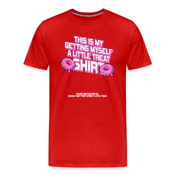 Cremiges Eisbecher-Dessert, mach mir keine Sorgen - Männer Premium Bio T-Shirt - Rot - Vorne - Damien (186cm)