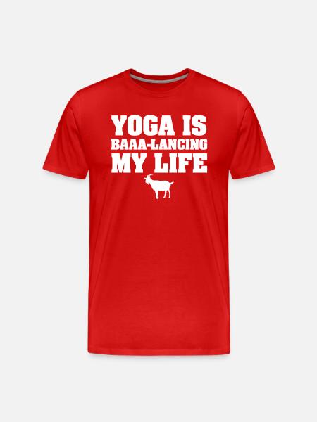 Yoga Is My Therapy - Men's Premium Organic T-Shirt - red