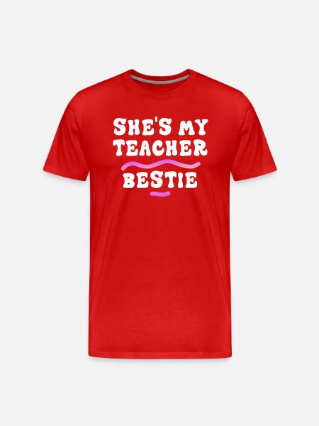 Teacher Besties Because Going Crazy - Men's Premium Organic T-Shirt - red